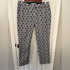 Boden Size US 10L Blue and White Heart Pattern Pants